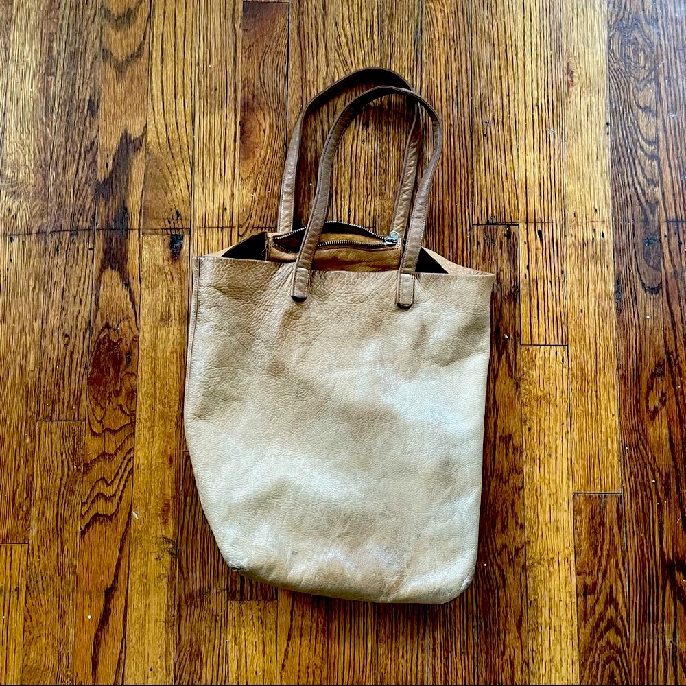 BAGGU Leather Tote